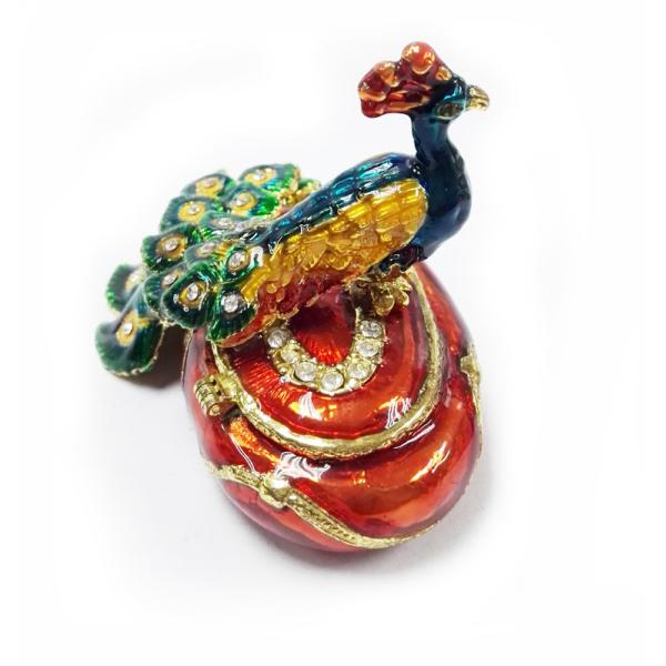 Fashion peacock shaped metal jewelry boxes peacock trinket box jewelry packing box
