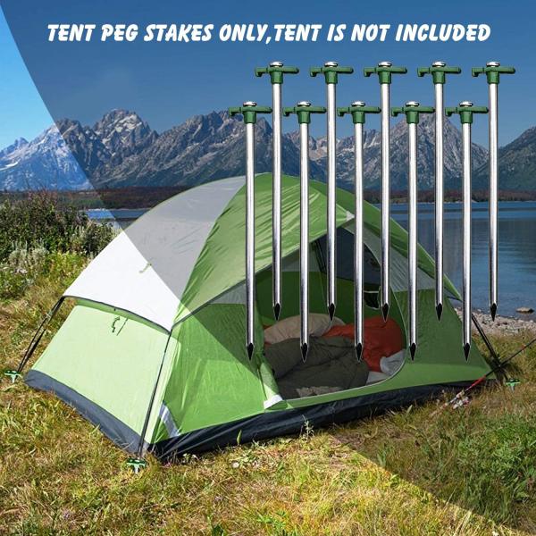 Non Rust Galvanized Steel Pop Up Canopy Tent Stakes 10Pcs Pack