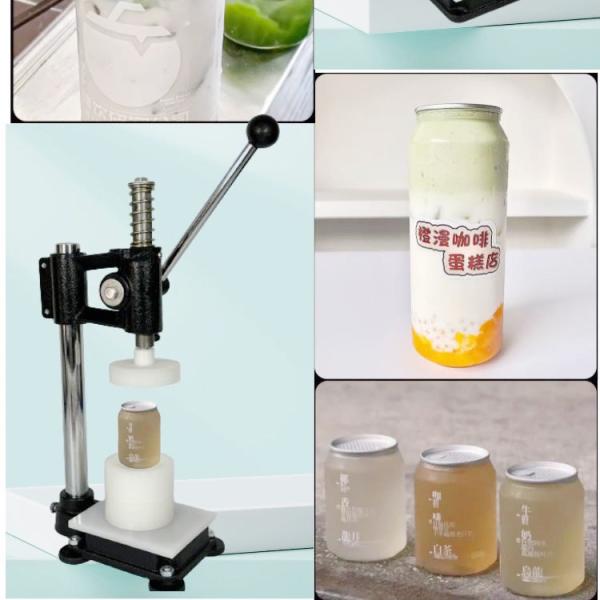 Low MOQ Good Price Plastic Can Paper Tube Pressing Sealing Machine Sealer Machine for Beverage PET Can