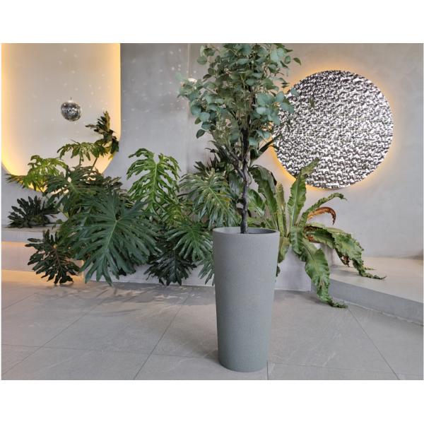 Садовые цветочные горшки из стекловолокна, большие для реального или искусственного дерева