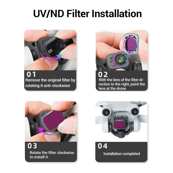 UV CPL ND8 ND16 ND32 ND64 DJI Mini 3 Pro Filters 6 In 1 ND Filter Sets