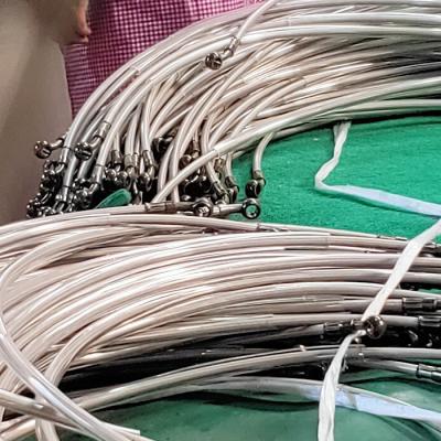 SAE J1401 AN3 Brake Hose Components PU / PVC Cover With Banjo Fittings