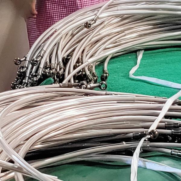 SAE J1401 AN3 Brake Hose Components PU / PVC Cover With Banjo Fittings