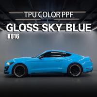 K016 Peinture de voiture couleur TPU bleu ciel brillant Film protecteur décoratif