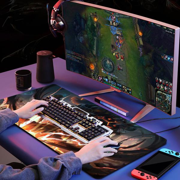 Stock Custom Cartoon Character Logo Keyboard Mouse Pads Eco-Friendly Natural Rubber Gaming