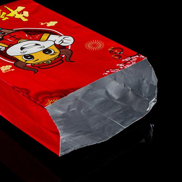 Custom Greaseproof BBQ Packaging Takeaway Insulated Aluminum Foil Kraft Paper Bag with Logo