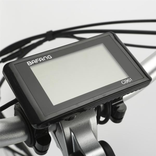 Adjustable Handle Mid Motor Electric Bike , Ladies Electric Bike With LED Mode Display