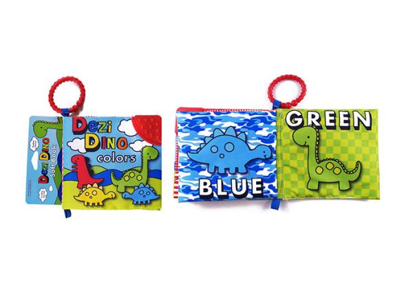 Colorful Soft Teether Book With Crinkle Sound , Safe Teethers For Babies