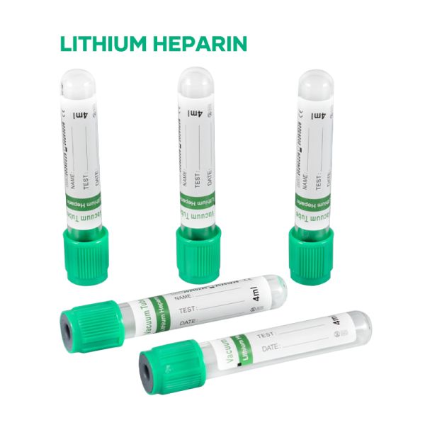 Green Cap Heparin Anticoagulant Tube PET Or Glass Material For Plasma Biochemistry