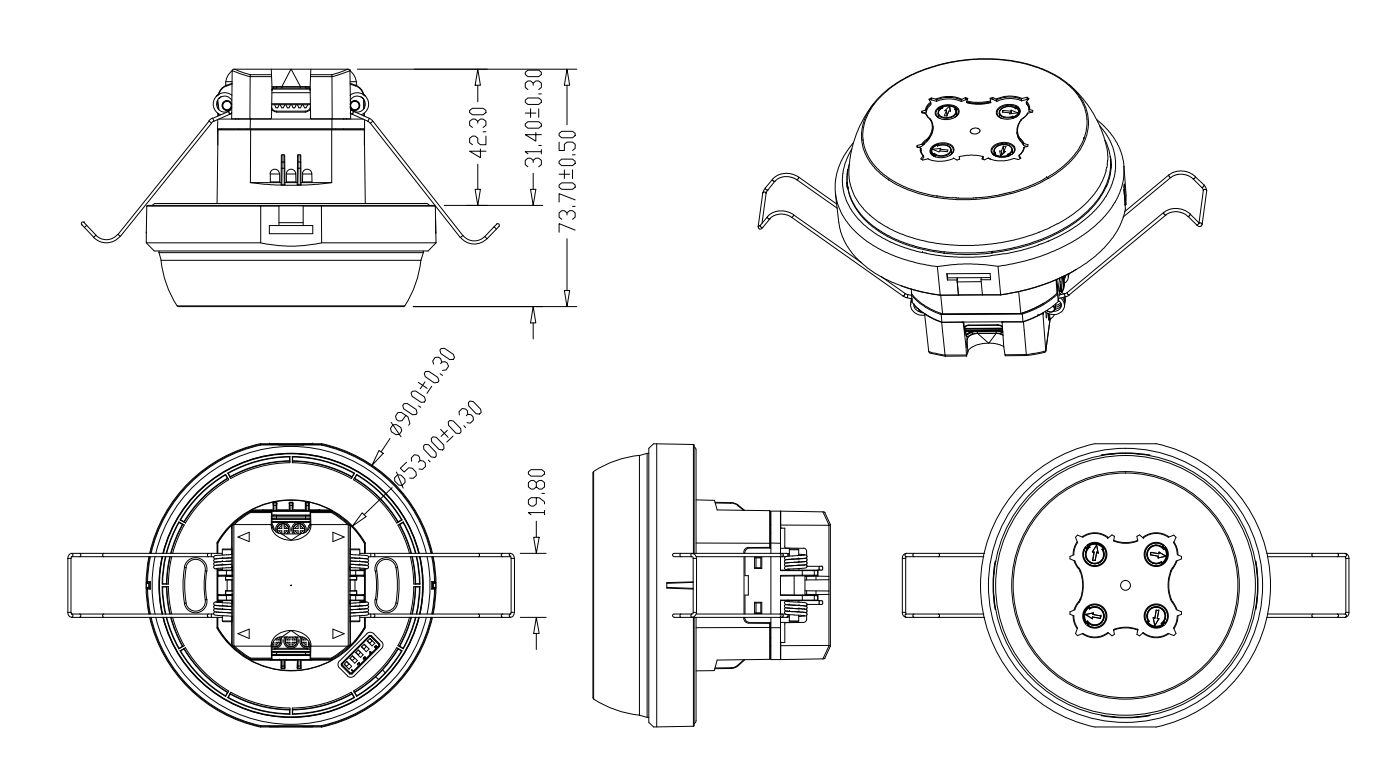 30m diameter detection coverage Standalone PIR presence detectors with 6m mounting height