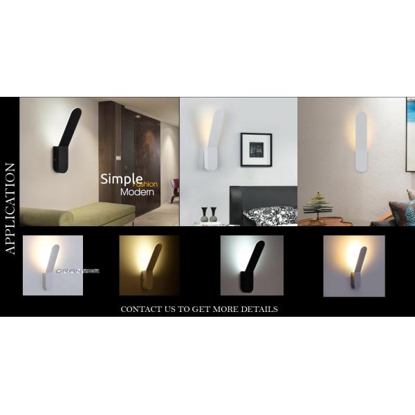 Modern 5W IP45 Indoor White Black Vertical Bar LED Wall Lights Sconce For Home