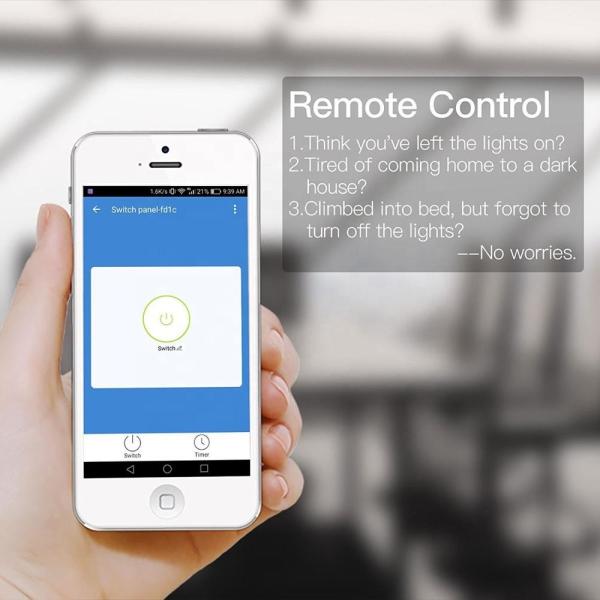 Glomarket Smart WiFi  Wall Socket with USB 2 plug outlets Remote Control Smart Life/Tuya APP Remote Timer Setting
