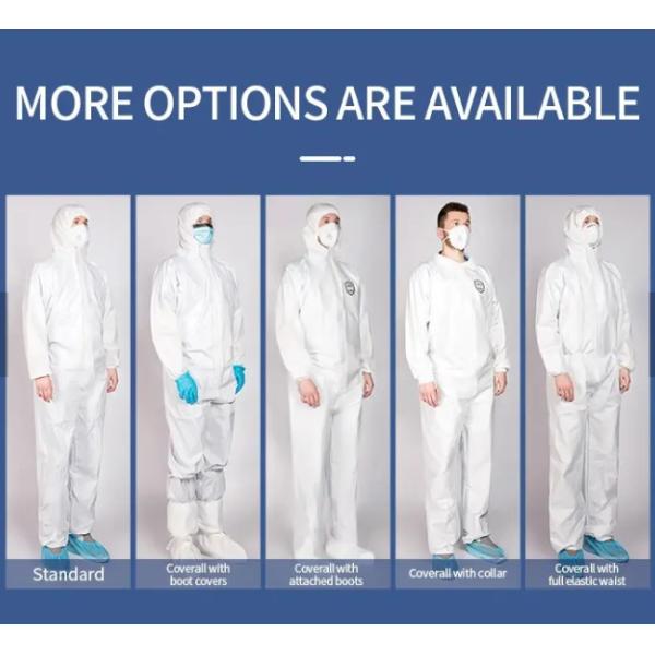 Microporous устранимый защитный костюм тела полипропилена Coverall 60GSM брызгает устойчивое