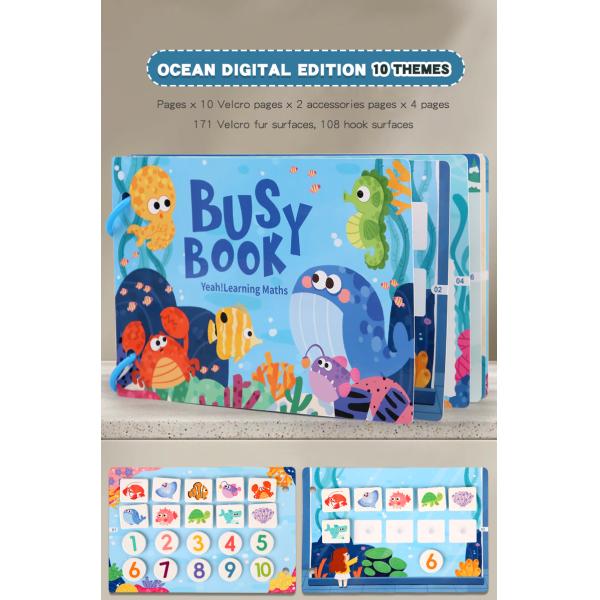 2025 Montessori Autism Sensory Educational Toys Alphabet Animal Early Education Kids Learning Busy Book