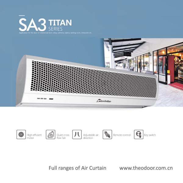 Барьер занавеса воздуха Theodoor тонкий для дверей очаровывает гостиницы/магазина/супермаркета на 1.5m к 2m с RC