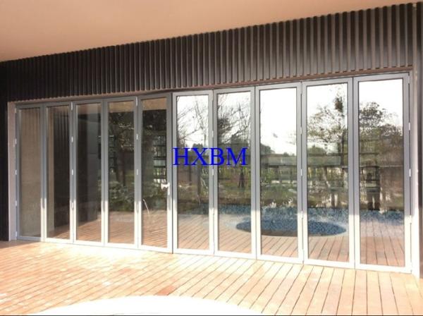 Profundidade de alumínio externo do vidro 75mm das portas de dobradura 12A de EPDM