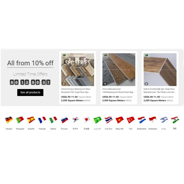 4mm 5mm 6mm 100% New Virgin Material Vinyl Plank Wood Grain Finish Waterproof Floating Click Lock Interlocking Rigid Core Plank Laminate Spc Flooring