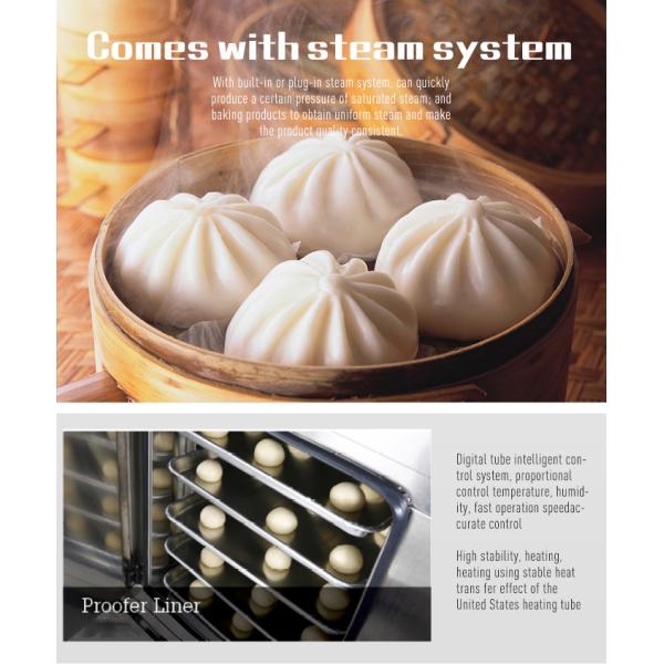 PID Commercial Bakery Kitchen Equipment 2 Layer 4 Trays Electric Oven Plus Proofer