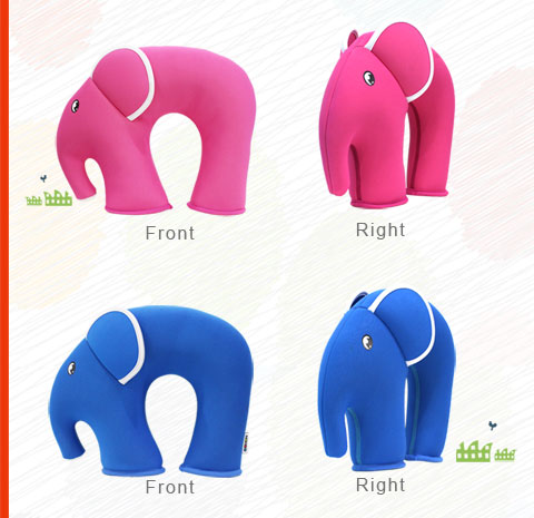 Environmental 3D Cartoon Elephant Neck Pillow For Sleeping NHU001