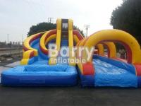 Quintal louco Barry Inflatable Water Slides do dinheiro cor amarela e azul de 17ft