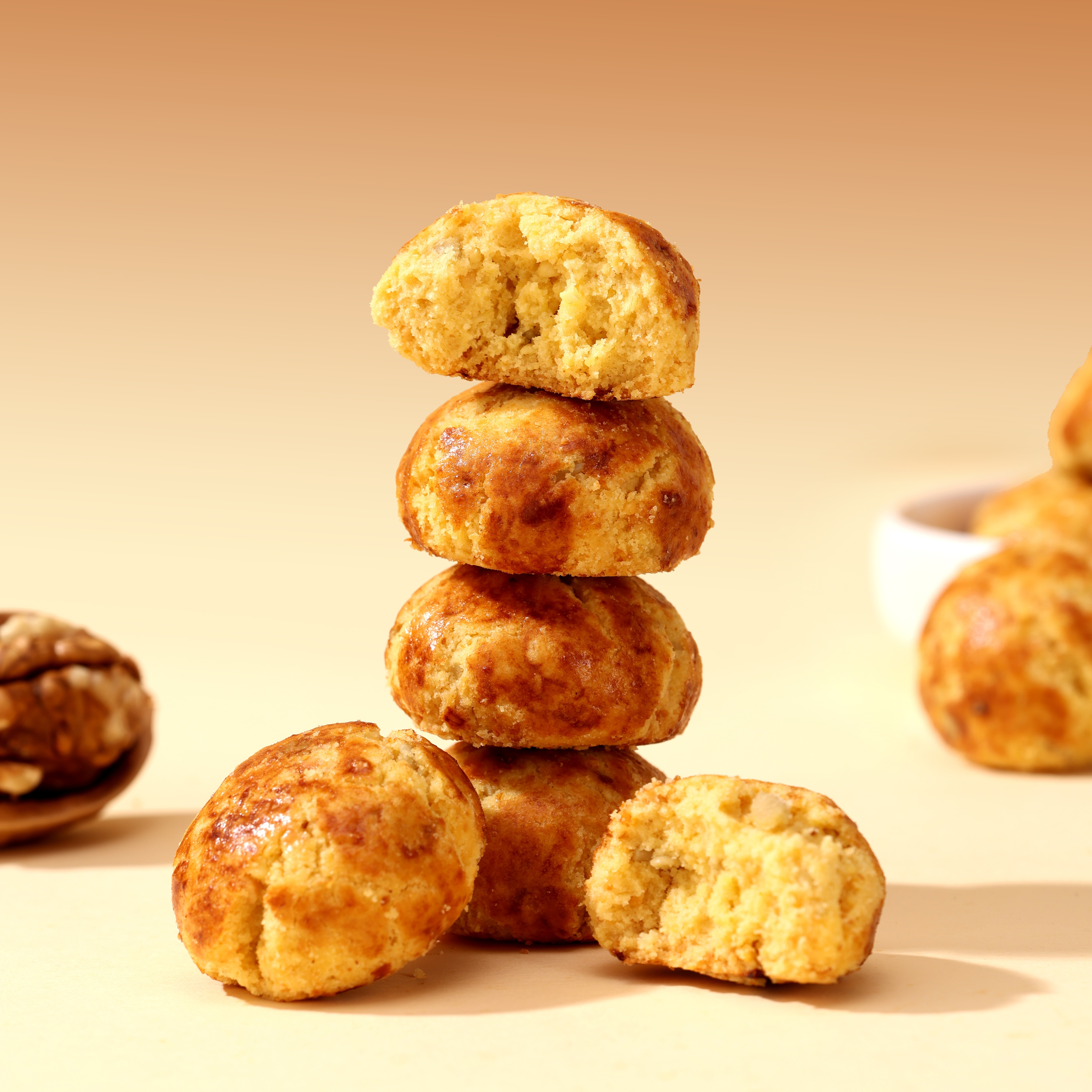 Rich Butter Milk Nut Coconut Crispy Cookies SE Asia Coconut Sweet Bakery Gift