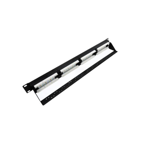 Черная 1U сетевая пластинка для совместимости Cat5e/Cat6/Cat6a/Cat7 Сертификат RoHS/UL/CE