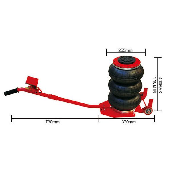 Portable Car Lifting Equipment 3 Ton Pneumatic Air Bag Jack With Folded Arm