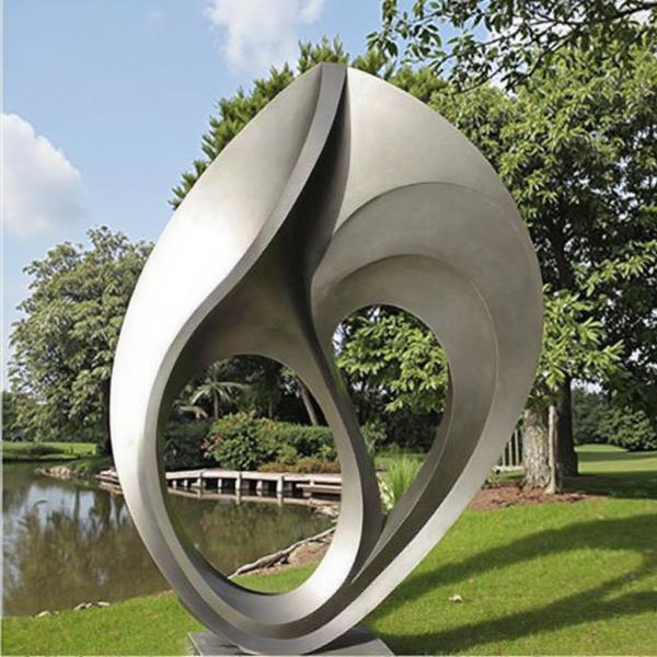 Fábrica de esculturas de arte moderno de jardín decorativo escultura de acero inoxidable