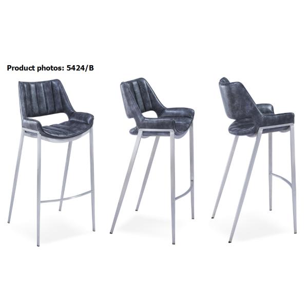 201 Brushed Stainless Steel Frame 76cm High Counter Stool