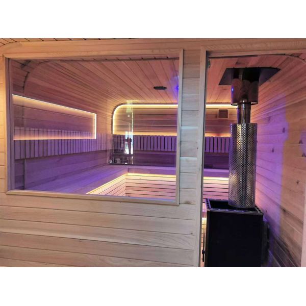 Deep Detox Hemlock Porch Bucket Cube Sauna Room