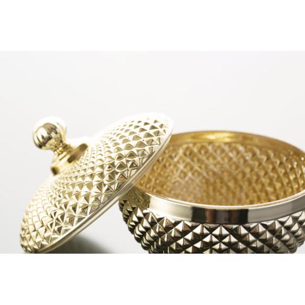 5 Ounces Mini Clear Glass Storage Jar Gold Plated Machine Pressed For Cube Sugar