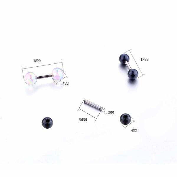 Candy Color Stud Earrings Double Ball Sided Earrings for Women Ear Jewelry