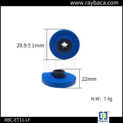 forma redonda pequena anticolisão animal de etiqueta de orelha de 134.2KHz TPU RFID