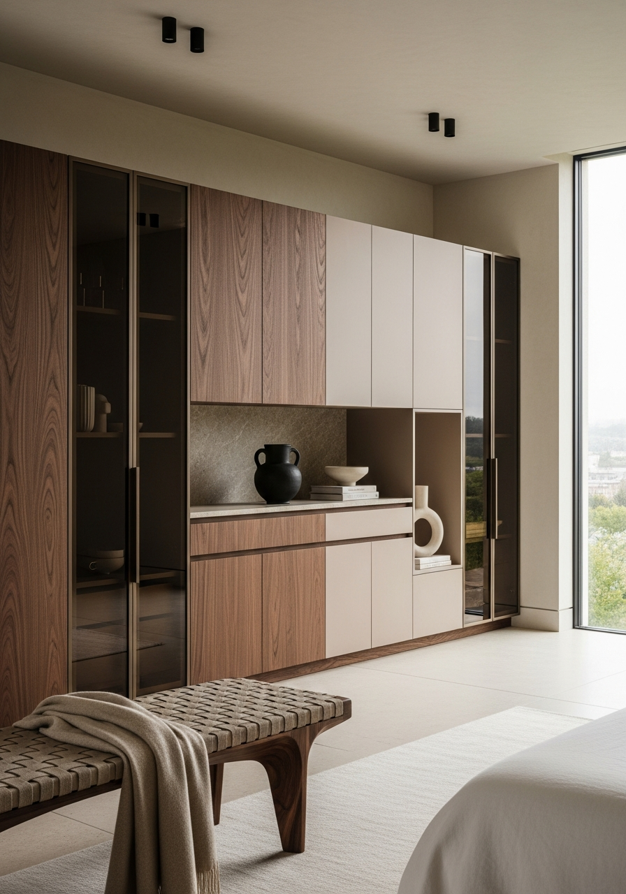 Walnut Grain Climate-Controlled Wine & Pantry Vault in 304 Stainless Steel