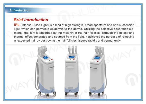 new hot safe and fast result 3 handles permanent hair removal IPL photofacial machine