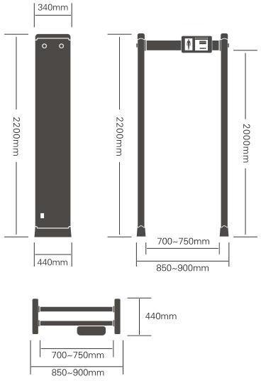 PC Connect Walk Through Scanner Intelligent Partition 400 Sensitivity Each Detection Zone
