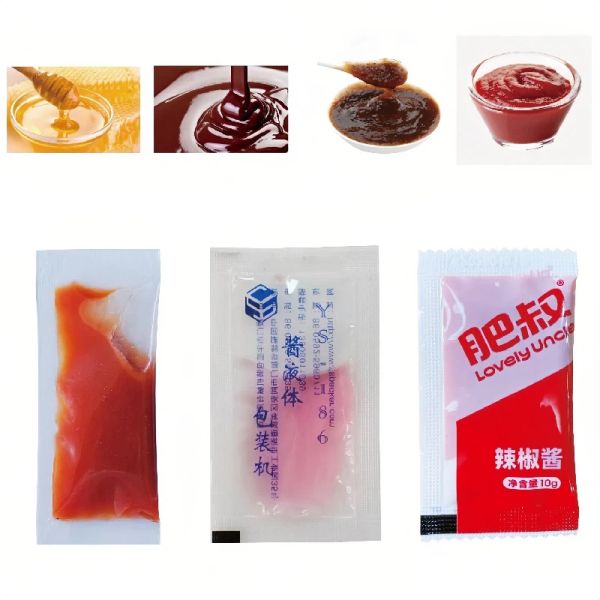 CE Certified Sauce Packing Machine High Speed Continuous Filling And Packaging Machine