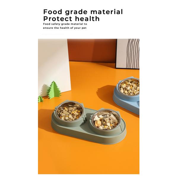 Настраиваемая керамическая миска для кормления домашних животных с материалом из нержавеющей стали