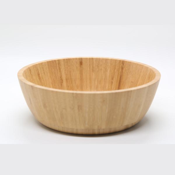 kitchen bamboo wooden stackable salad bowl set for salad , pasta , fruit