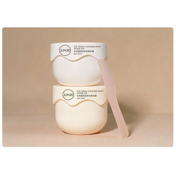 200g de luxe Jarron de crème blanche en PP à vide Jarron à vis blanc 300 ml Capacité pour les soins de la peau Cosmétiques Jarron de gommage du corps