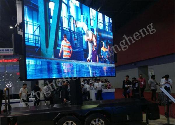Waterproof P6 Mobile Trailer LED Display Refresh Rate >1920Hz Easy To Install