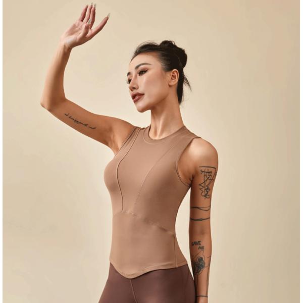 Урожай верхних частей танка йоги атлетических женщин Sportswear фитнеса выдалбливает вне рубашки сетки возлагает лето