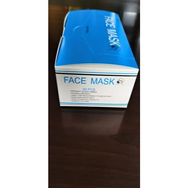 3 Ply Disposable Earloop Face Mask Non Woven Surgical Mask Eco Friendly
