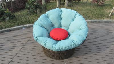Round shape garden daybed wicker rattan beach swivel chair in all weather
