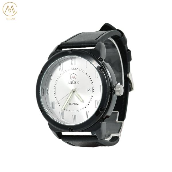 Sport Quartz Watch Leather Strap Clock Men Waterproof Wristwatch