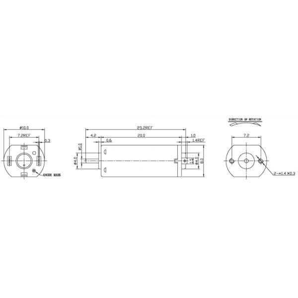 Tattoo Machine 0.1W 8800rpm Brushed Dc Motor For Hair Curler