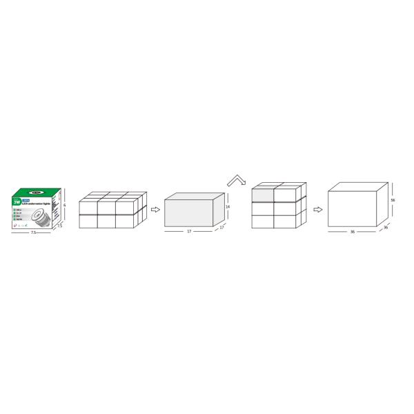3W DC12-24V IP67 Садовый полный свет водонепроницаемый 280lm Подводная 45 угол луча Внешний