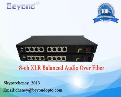 Broadcasting 8-ch XLR Balanced audio over a single LC fiber.XLR Audio for broadcast balanced 3-pin Mixer audio