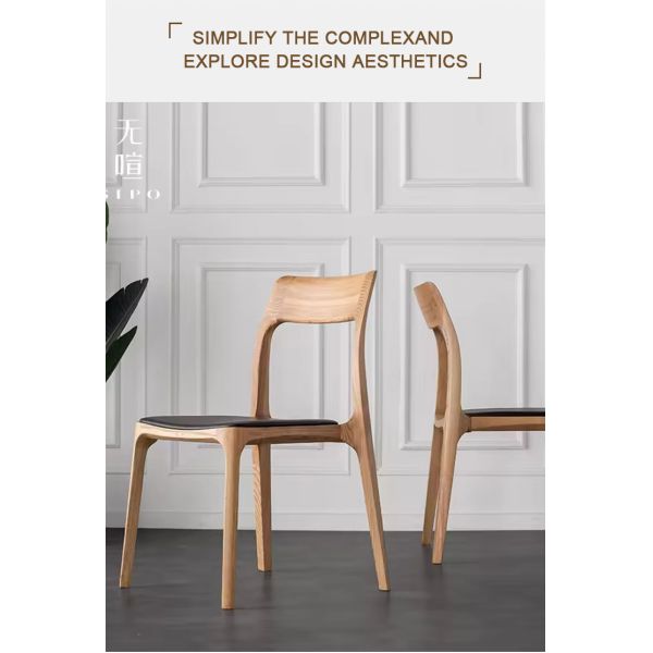Dining Room Furniture MOYI Italian Ash Wood Nordic Wooden Contemporary Luxury Modern Dining Chairs Home Furniture General