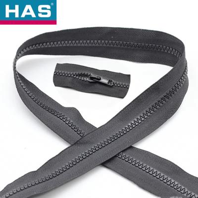 Fermetures à glissière en nylon noir recyclé 8# pour rouleaux extérieurs de tente
